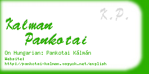 kalman pankotai business card