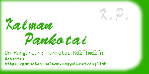 kalman pankotai business card